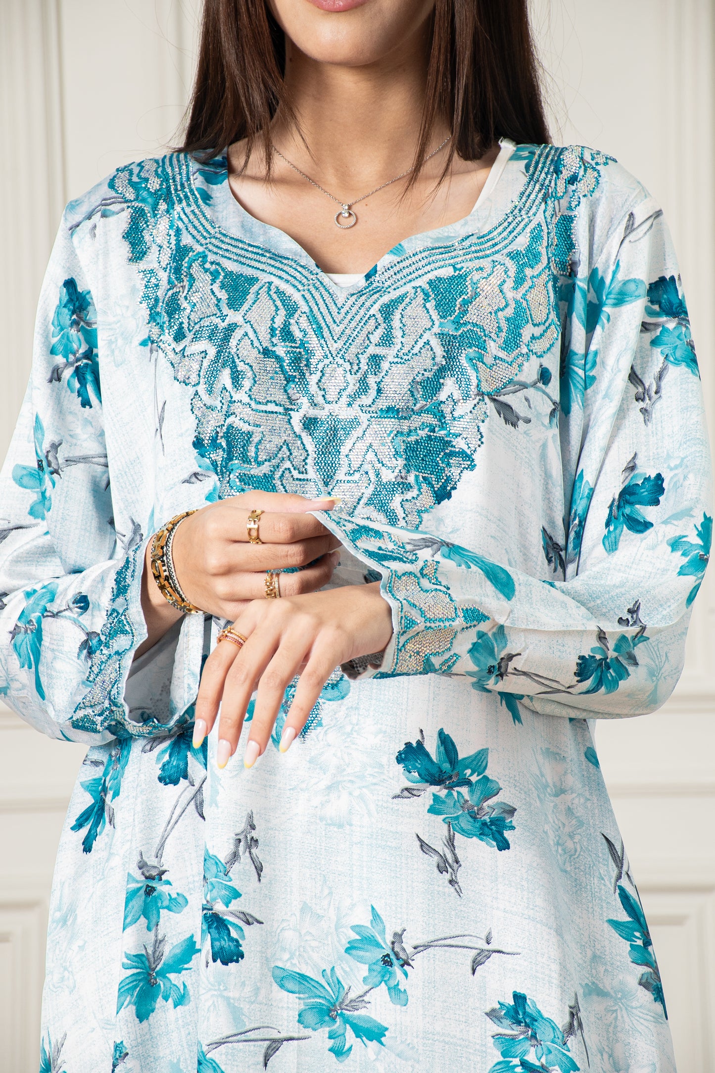 Blossom Mukhawara- Turquoise