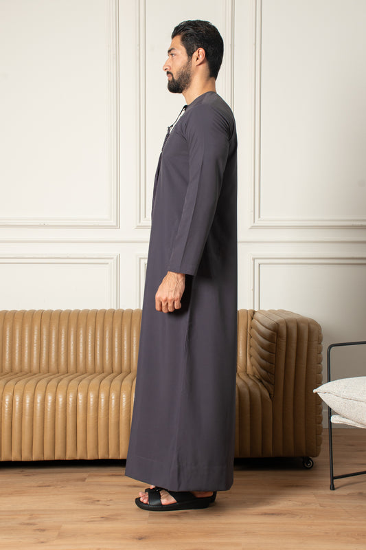 Essentials Emirati Thobe- Slate Grey