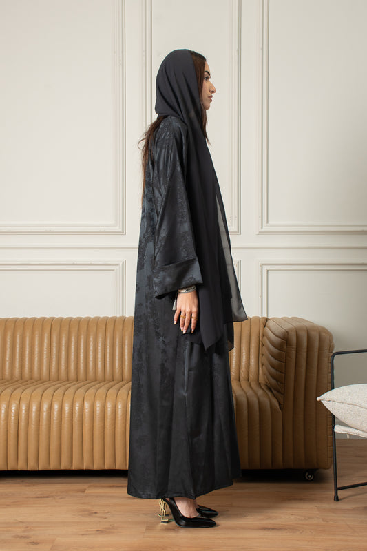 Midnight Petal Abaya- Blue