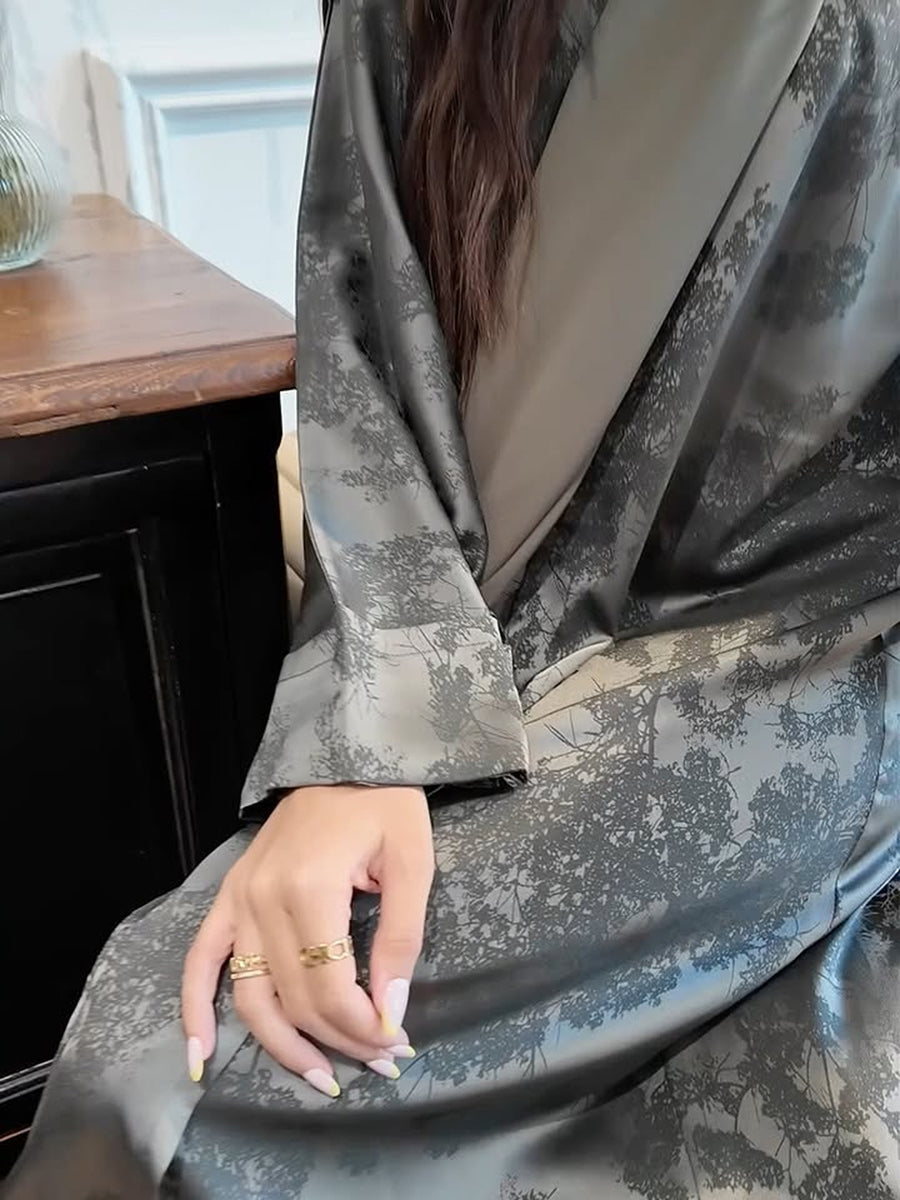 Midnight Petal Abaya- Green