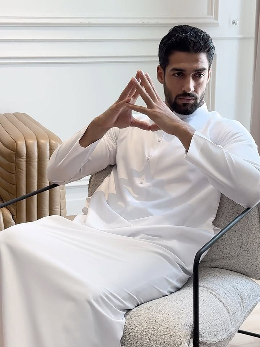Bahraini Thobe- Alpine White