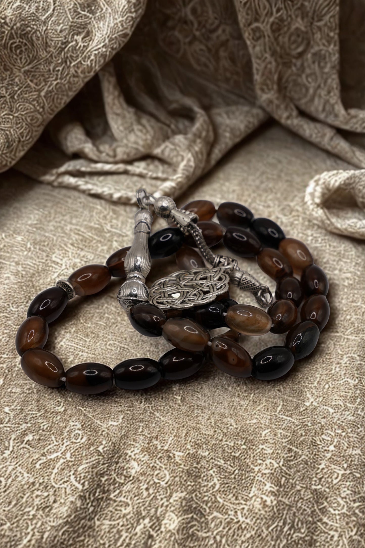 Prayer Beads- Sahara Brown Agate