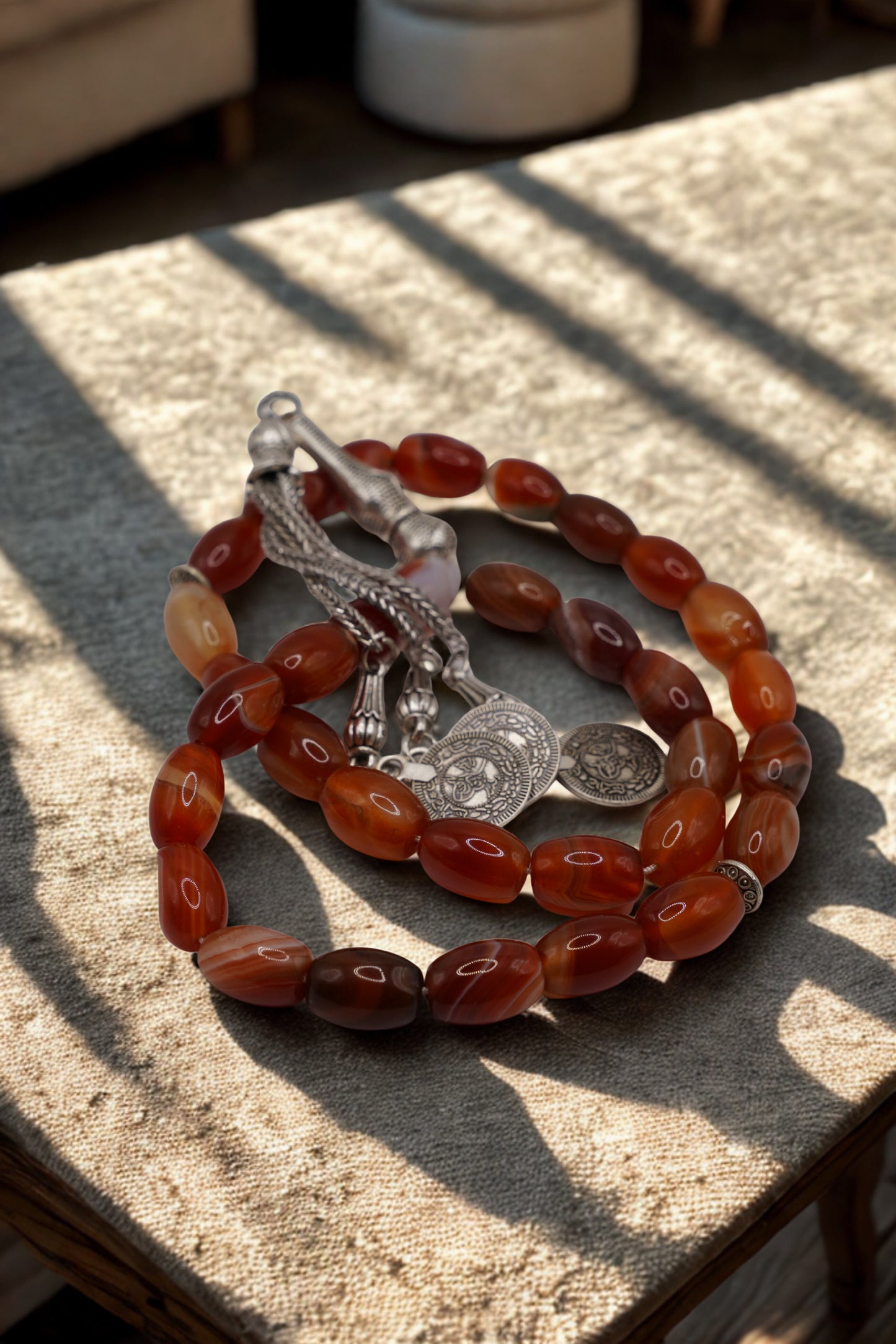 Prayer Beads- Sunset Agate