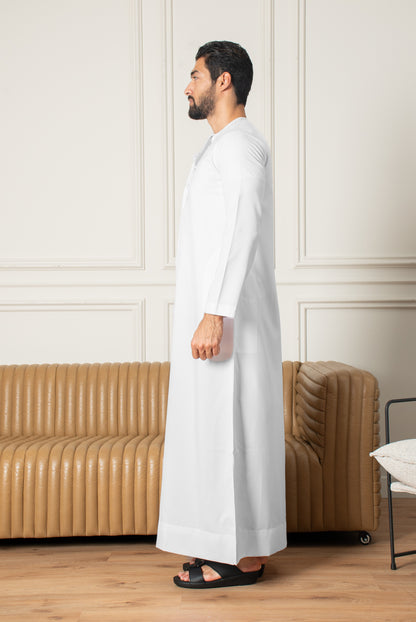 Essentials Emirati Thobe- Glacier White