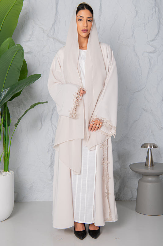 Mira Abaya- Classic Ivory