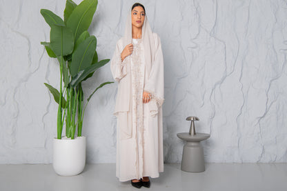 Mira Abaya- Classic Ivory