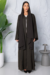 Nura Abaya- Velvet Green