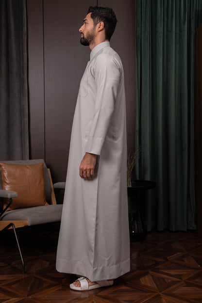 ثوب قطري - رمادي سافوي