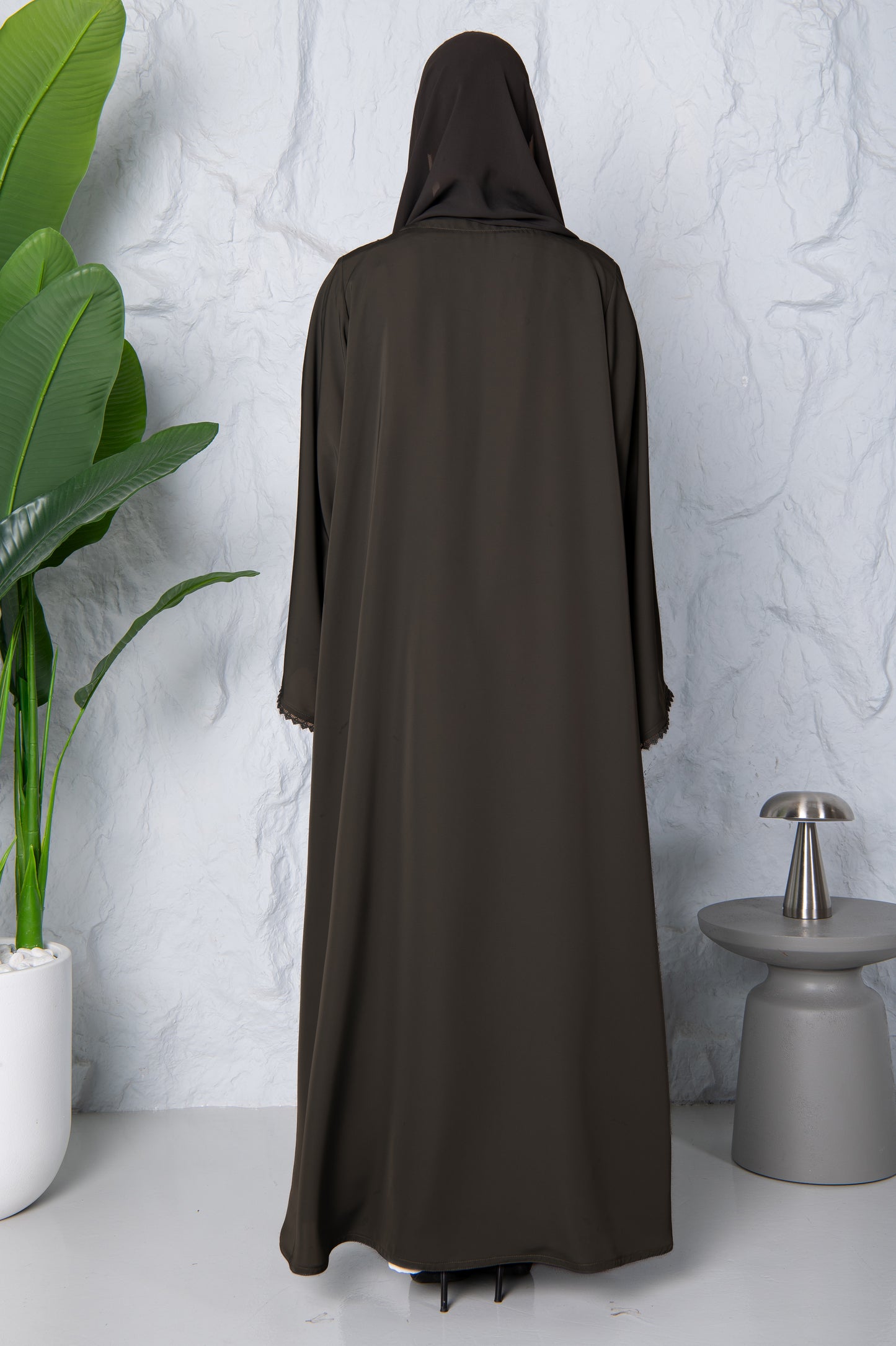 Nura Abaya- Velvet Green