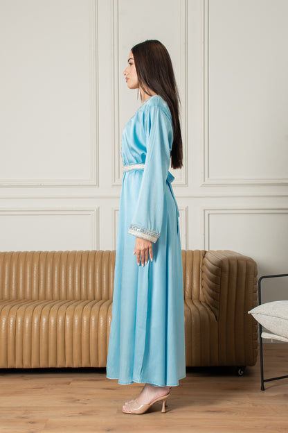 Yasmine Djellaba- Baby Blue