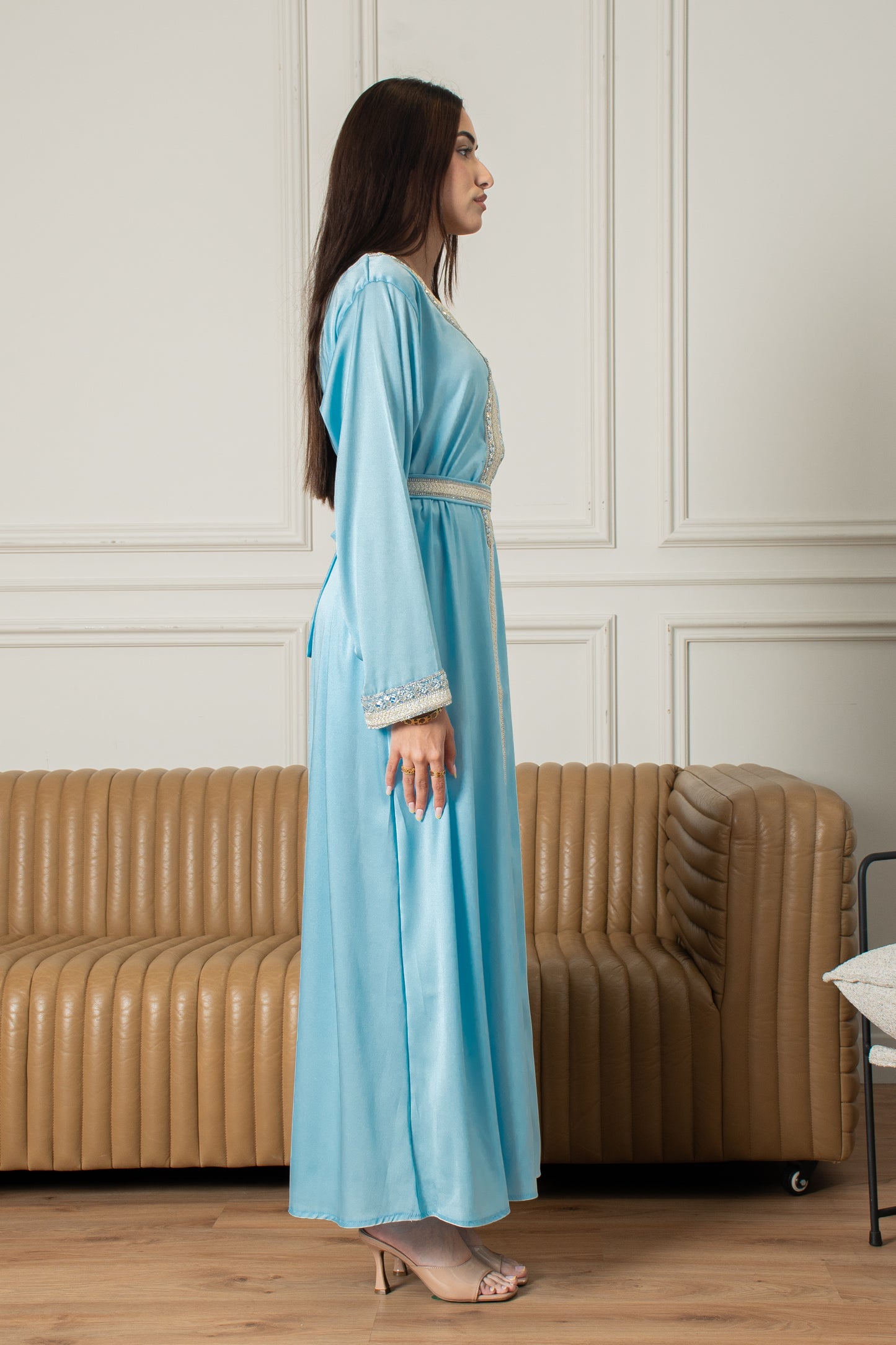 Yasmine Djellaba- Baby Blue