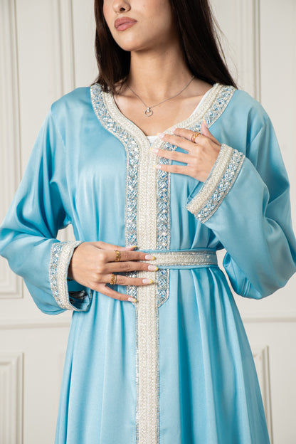 Yasmine Djellaba- Baby Blue