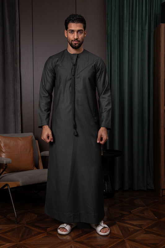 Winter Emirati Thobe- Hunting Green