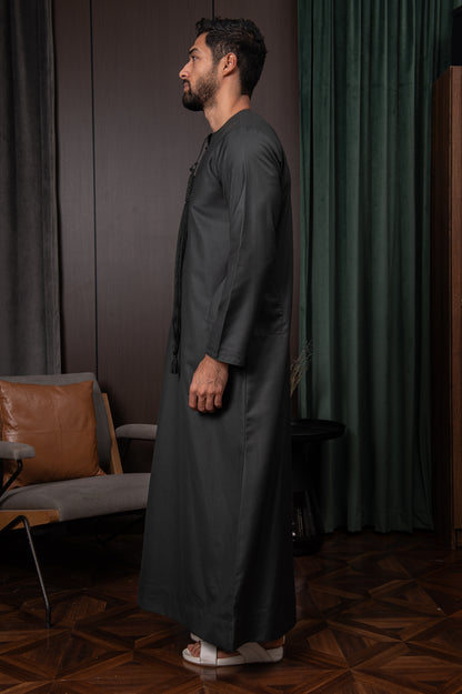 Winter Emirati Thobe- Hunting Green