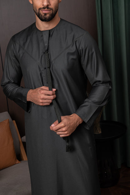 Winter Emirati Thobe- Hunting Green