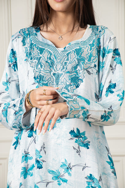 Blossom Mukhawara- Turquoise