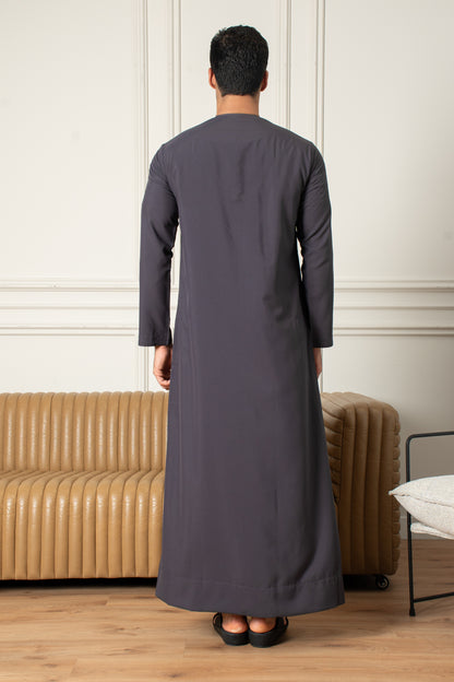 Essentials Emirati Thobe- Slate Grey