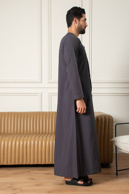 Essentials Emirati Thobe- Slate Grey