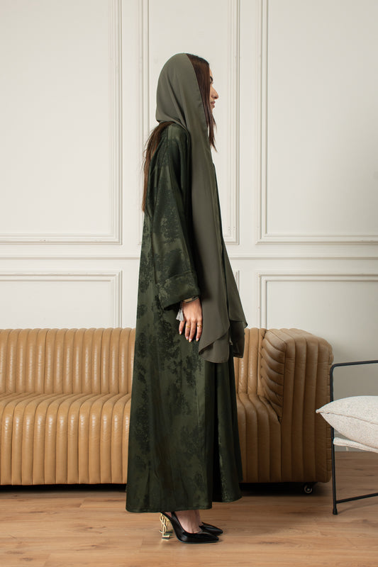 Midnight Petal Abaya- Green