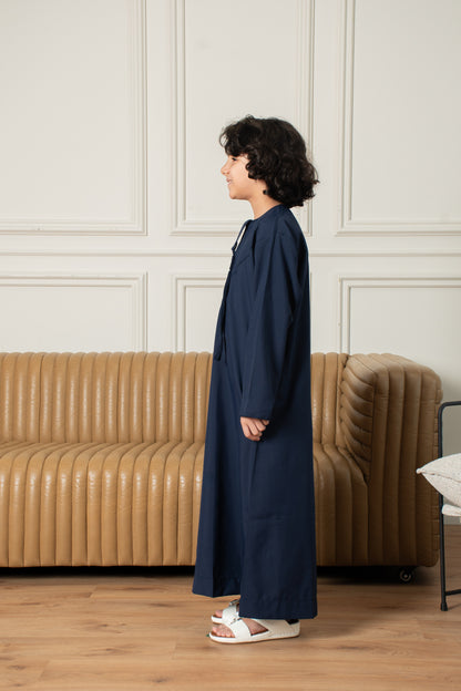 أساسيات الأطفال الثوب الإماراتي - كحلي