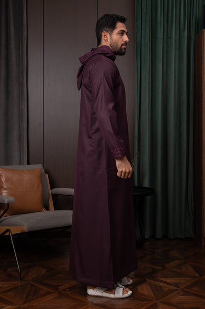 Moroccan Thobe- Mulberry Purple