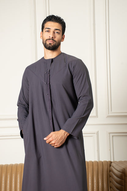 Essentials Emirati Thobe- Slate Grey