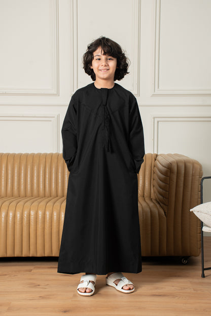 Kids Basics Emirati Thobe- Black