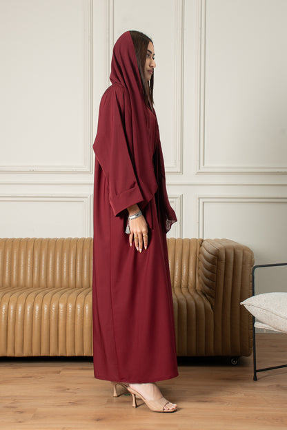 The Essential Abaya - Burgundy