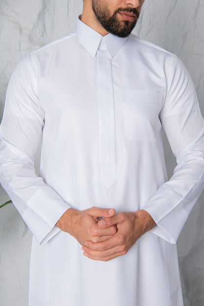 Qatari Thobe- Cloud White