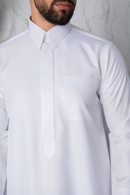 Qatari Thobe- Cloud White