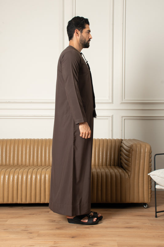 Essentials Emirati Thobe- Mocha Brown