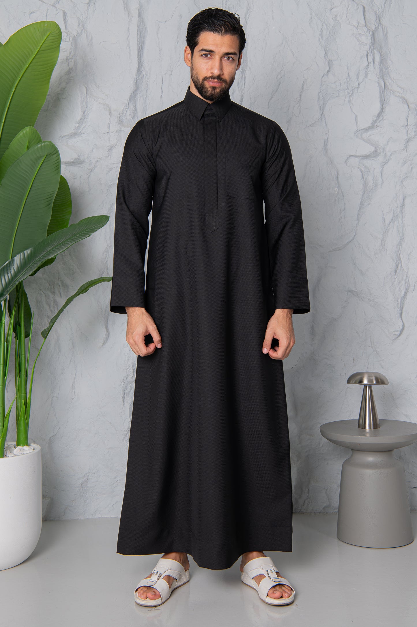 Qatari Thobe- Shadow Black