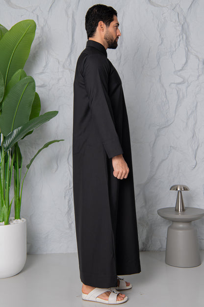 Qatari Thobe- Shadow Black