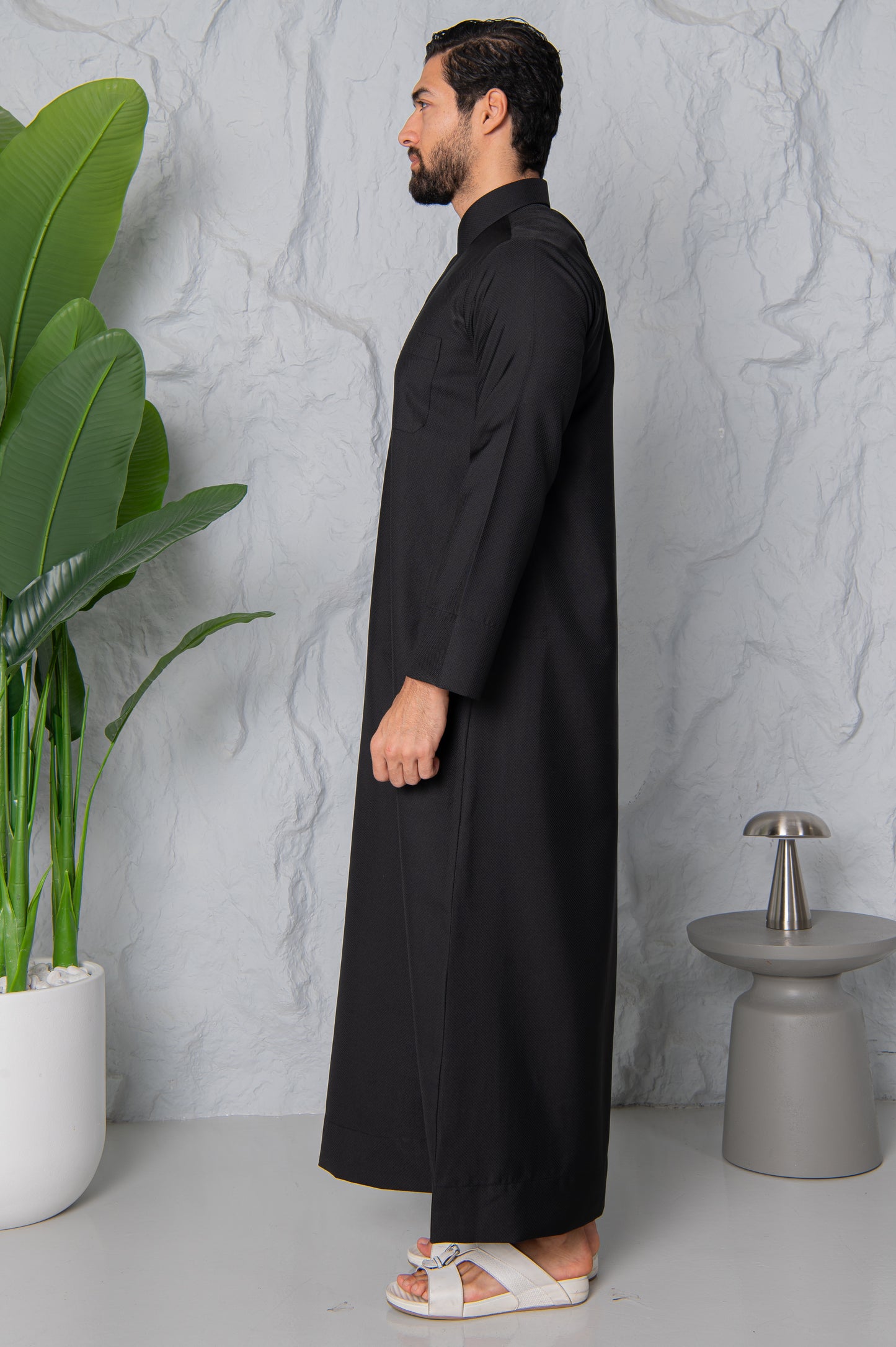 Qatari Thobe- Shadow Black